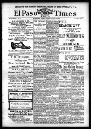 El Paso International Daily Times (El Paso, Tex.), Vol. SIXTEENTH YEAR, No. 279, Ed. 1 Tuesday, November 17, 1896
