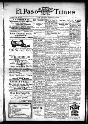 El Paso International Daily Times (El Paso, Tex.), Vol. SIXTEENTH YEAR, No. 192, Ed. 1 Friday, August 7, 1896
