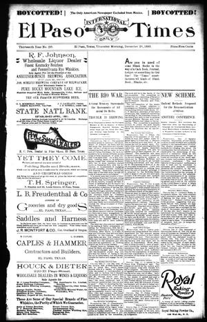El Paso International Daily Times (El Paso, Tex.), Vol. 13, No. 295, Ed. 1 Thursday, December 28, 1893