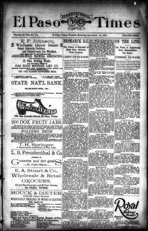 El Paso International Daily Times (El Paso, Tex.), Vol. 13, No. 215, Ed. 1 Tuesday, September 12, 1893