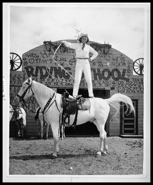 Woman Trick Rider on Horse