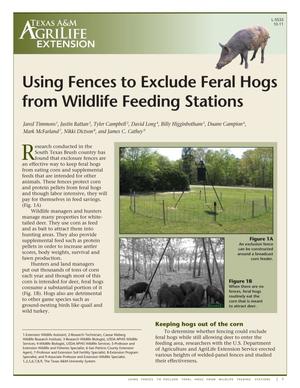 Primary view of object titled 'Using Fences to Exclude Feral Hogs from Wildlife Feeding Stations'.