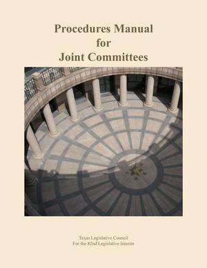 Procedures Manual for Joint Committees