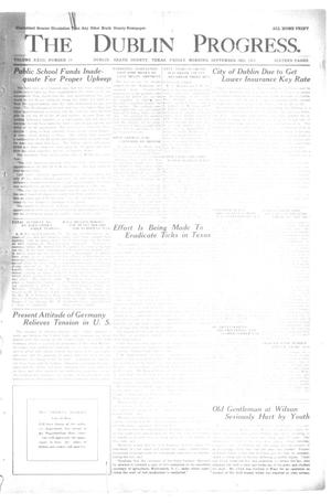 The Dublin Progress. (Dublin, Tex.), Vol. 23, No. 19, Ed. 1 Friday, September 3, 1915