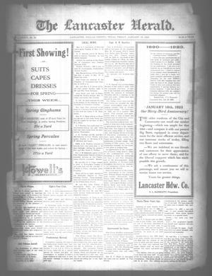 Primary view of object titled 'The Lancaster Herald. (Lancaster, Tex.), Vol. 36, No. 52, Ed. 1 Friday, January 19, 1923'.