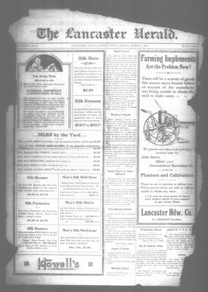 Primary view of object titled 'The Lancaster Herald. (Lancaster, Tex.), Vol. 37, No. 6, Ed. 1 Friday, March 2, 1923'.