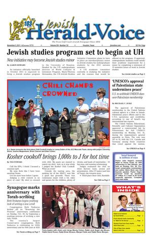 Jewish Herald-Voice (Houston, Tex.), Vol. 103, No. 33, Ed. 1 Thursday, November 3, 2011
