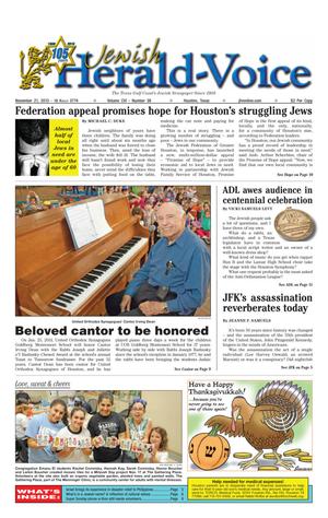 Jewish Herald-Voice (Houston, Tex.), Vol. 106, No. 39, Ed. 1 Thursday, November 21, 2013