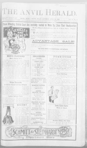 The Anvil Herald. (Hondo, Tex.), Vol. 19, No. 36, Ed. 1 Saturday, April 22, 1905