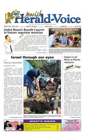 Jewish Herald-Voice (Houston, Tex.), Vol. 105, No. 55, Ed. 1 Thursday, March 21, 2013
