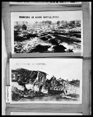 Trenches on Marne Battlefield; City in Ruins
