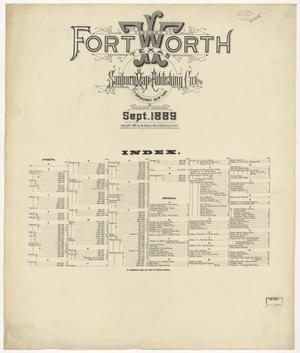 Fort Worth 1889 - Index