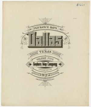 Dallas 1922, Volume Five - Title Page