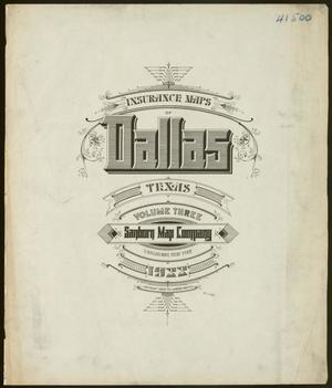 Dallas 1922, Volume Three - Title Page