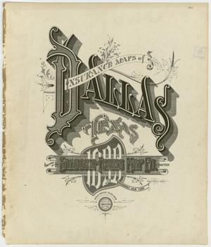 Dallas 1899 - Title Page