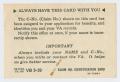 Thumbnail image of item number 2 in: '[Edgar B. Sutherlin's Veterans' Administration Card]'.