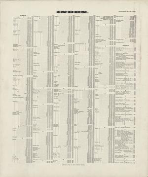 San Antonio 1912, Volume Three - Index