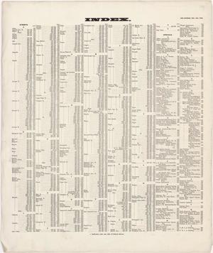 San Antonio 1912, Volume Two - Index