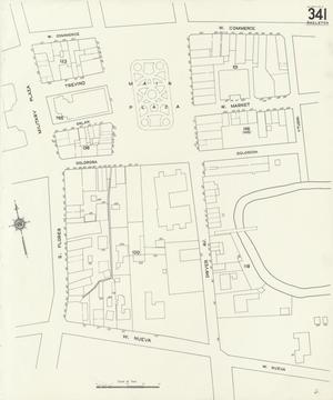 San Antonio 1912 Sheet 341 (Skeleton Map)