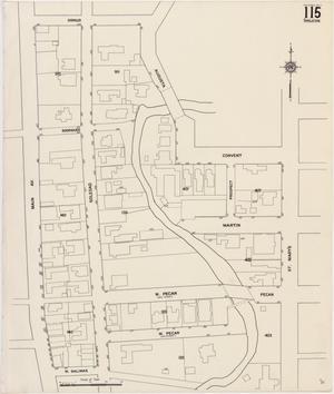 San Antonio 1912 Sheet 115 (Skeleton Map)