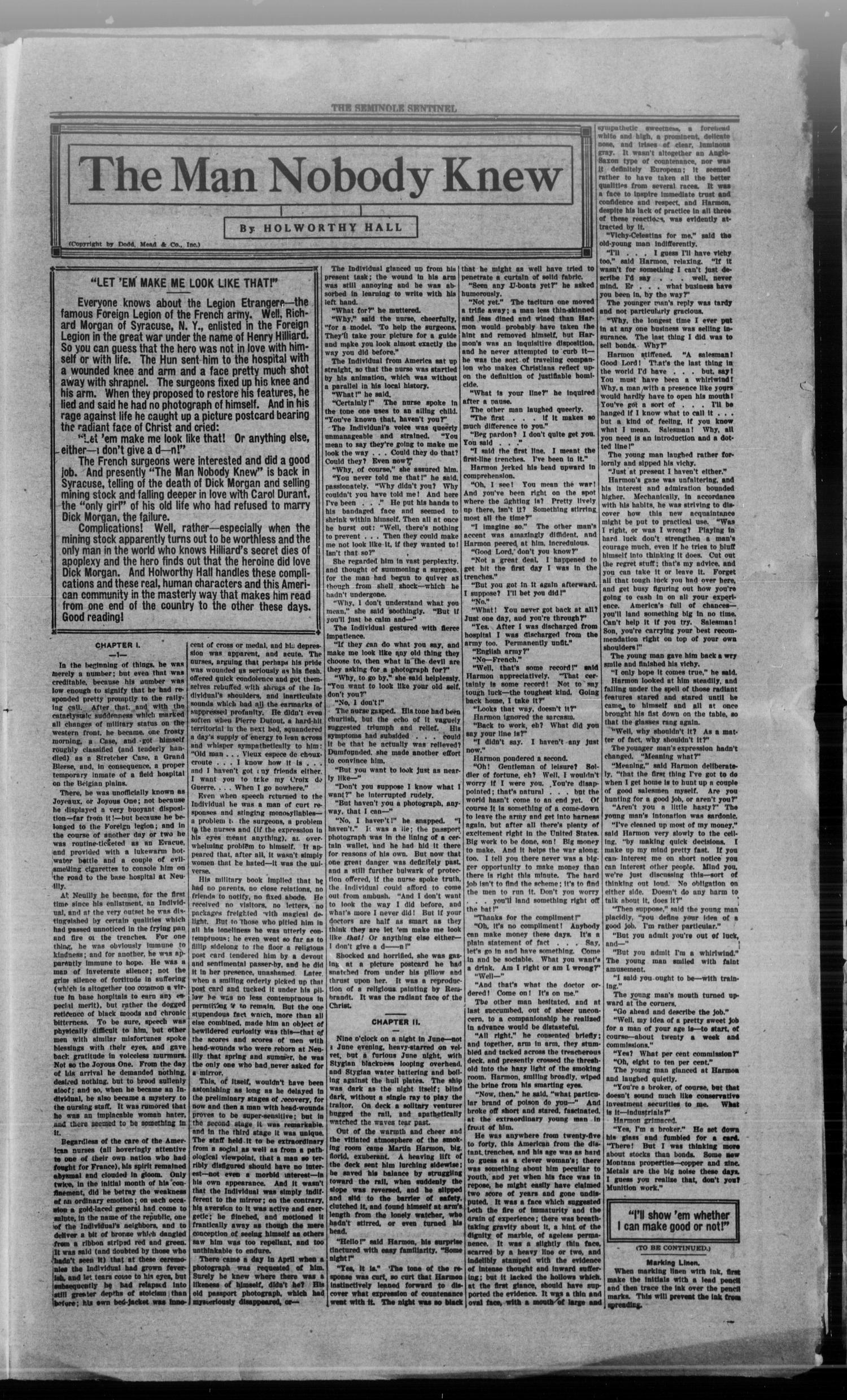 The Seminole Sentinel (Seminole, Tex.), Vol. 13, No. 48, Ed. 1 Thursday, February 5, 1920
                                                
                                                    [Sequence #]: 5 of 8
                                                