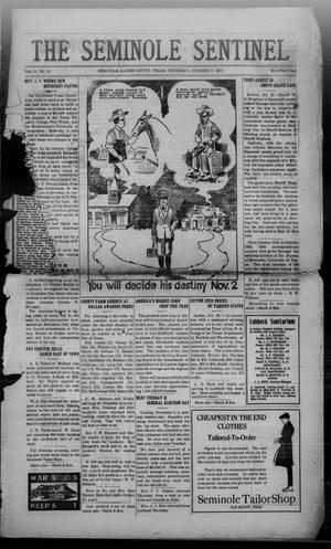 The Seminole Sentinel (Seminole, Tex.), Vol. 14, No. 33, Ed. 1 Thursday, October 28, 1920