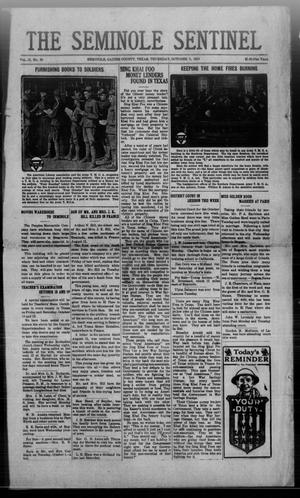 The Seminole Sentinel (Seminole, Tex.), Vol. 12, No. 36, Ed. 1 Thursday, October 3, 1918
