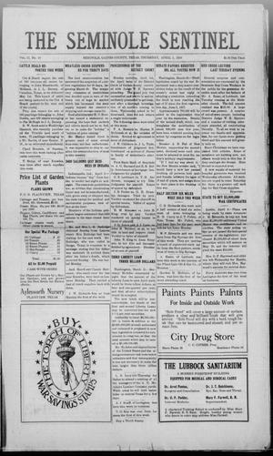The Seminole Sentinel (Seminole, Tex.), Vol. 12, No. 10, Ed. 1 Friday, April 5, 1918