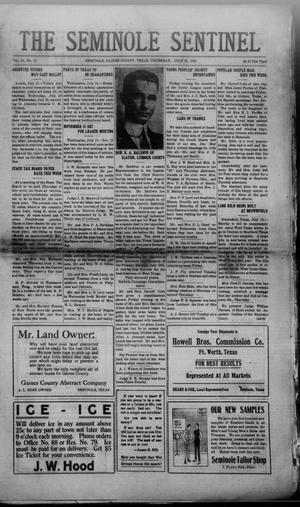 The Seminole Sentinel (Seminole, Tex.), Vol. 14, No. 19, Ed. 1 Thursday, July 15, 1920