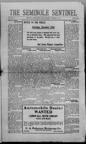 The Seminole Sentinel (Seminole, Tex.), Vol. 11, No. 48, Ed. 1 Thursday, December 13, 1917