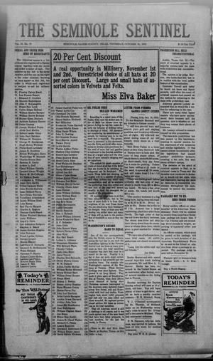 The Seminole Sentinel (Seminole, Tex.), Vol. 12, No. 39, Ed. 1 Thursday, October 24, 1918