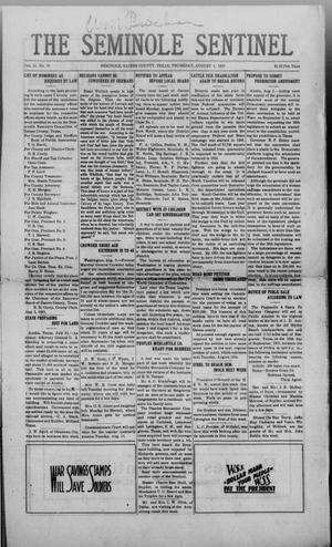 The Seminole Sentinel (Seminole, Tex.), Vol. 12, No. 28, Ed. 1 Thursday, August 8, 1918