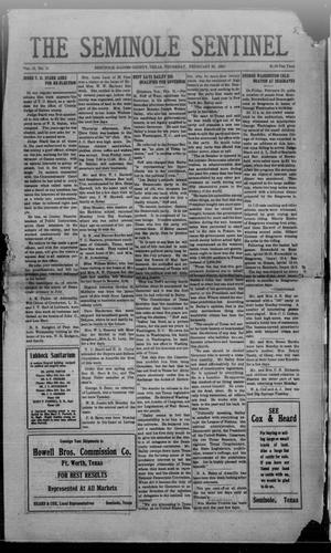 The Seminole Sentinel (Seminole, Tex.), Vol. 13, No. 51, Ed. 1 Thursday, February 26, 1920