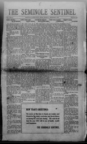 The Seminole Sentinel (Seminole, Tex.), Vol. 14, No. 41, Ed. 1 Thursday, December 30, 1920
