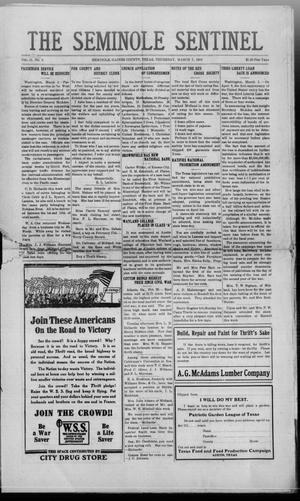 The Seminole Sentinel (Seminole, Tex.), Vol. 12, No. 6, Ed. 1 Thursday, March 7, 1918