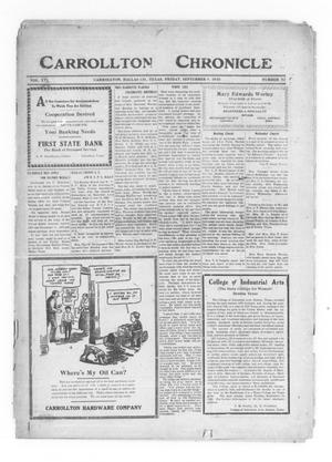 Carrollton Chronicle (Carrollton, Tex.), Vol. 16, No. 44, Ed. 1 Friday, September 3, 1920