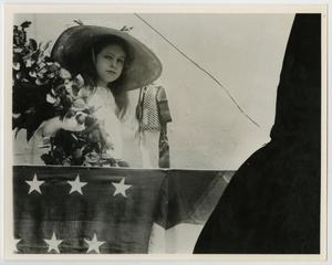 Primary view of object titled '[Photograph of Claudia Lyon at U.S.S. Texas Launching]'.