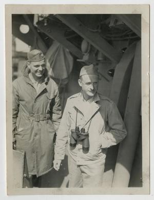 [Photograph of Chaplain Dickinson and Admiral Fischler]