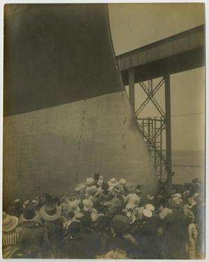 [Photograph of U.S.S. Texas Launching Ceremony]