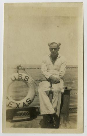 [Photograph of a Sailor on U.S.S. Texas]