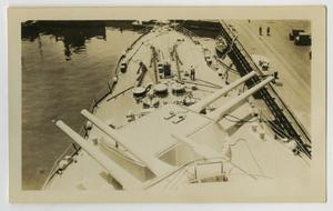 Primary view of object titled '[Photograph of U.S.S. Texas Forecastle]'.