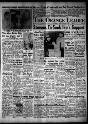 Primary view of object titled 'The Orange Leader (Orange, Tex.), Vol. 52, No. 47, Ed. 1 Thursday, February 25, 1954'.