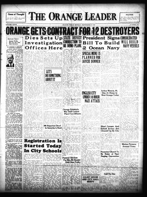 The Orange Leader (Orange, Tex.), Vol. 27, No. 217, Ed. 1 Monday, September 9, 1940