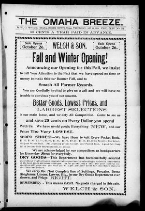 The Omaha Breeze. (Omaha, Tex.), Vol. 14, No. 52, Ed. 1 Wednesday, October 26, 1910