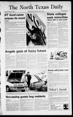 The North Texas Daily (Denton, Tex.), Vol. 71, No. 65, Ed. 1 Thursday, February 4, 1988