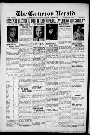 The Cameron Herald (Cameron, Tex.), Vol. 85, No. 31, Ed. 1 Thursday, November 9, 1944