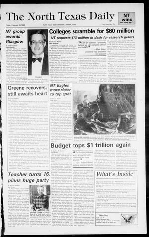 The North Texas Daily (Denton, Tex.), Vol. 71, No. 78, Ed. 1 Friday, February 26, 1988
