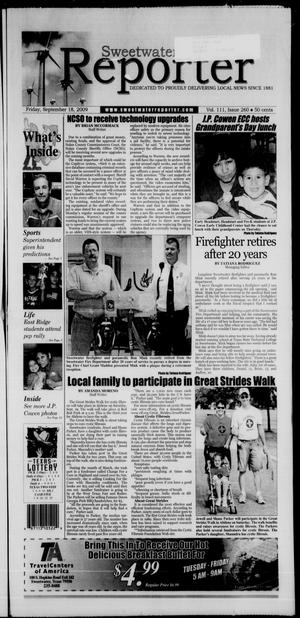 Sweetwater Reporter (Sweetwater, Tex.), Vol. 111, No. 260, Ed. 1 Friday, September 18, 2009