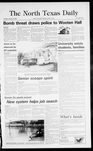 The North Texas Daily (Denton, Tex.), Vol. 71, No. 77, Ed. 1 Thursday, February 25, 1988