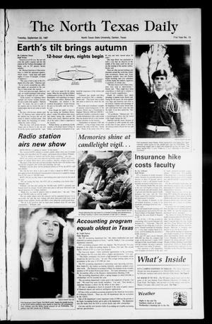 The North Texas Daily (Denton, Tex.), Vol. 71, No. 13, Ed. 1 Tuesday, September 22, 1987